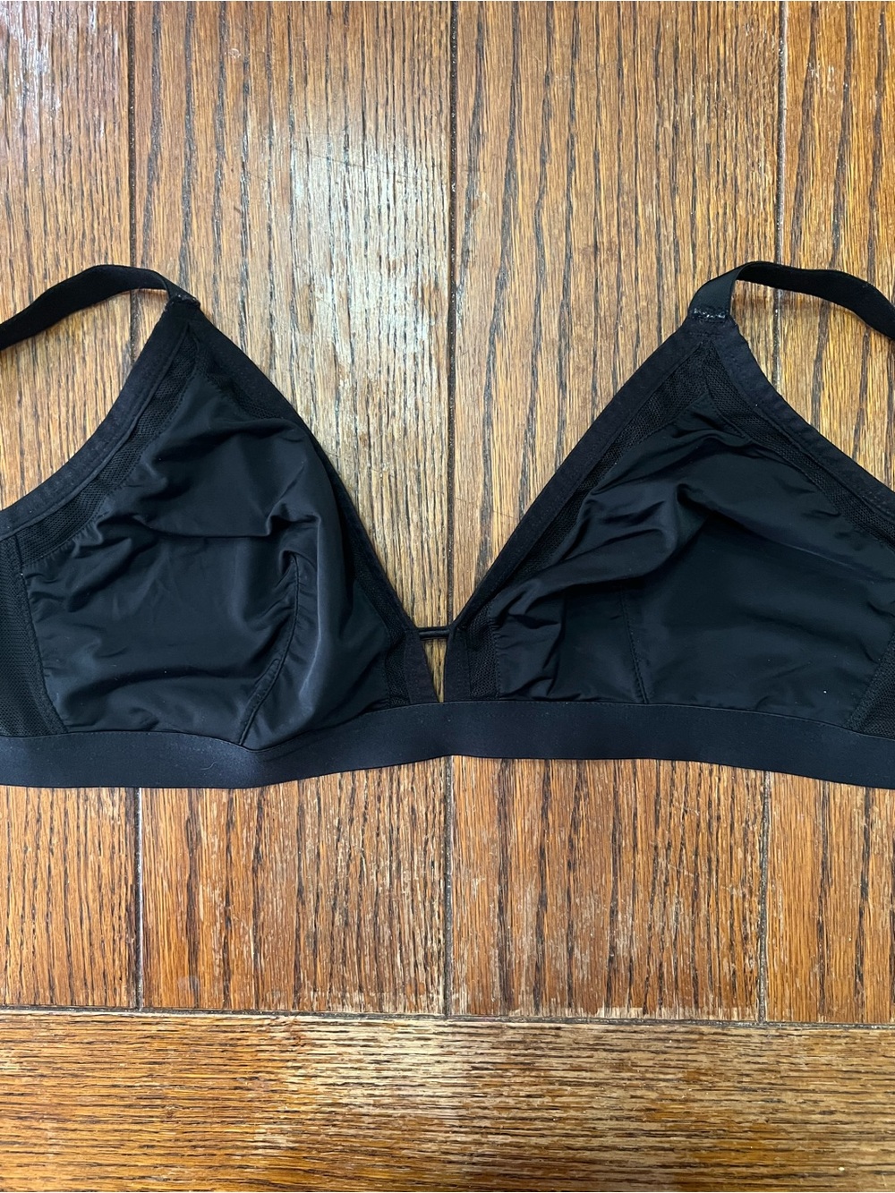 No Boundaries Unlined Unpadded Triangle Bralette XXL Wireless Black